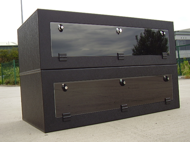 Two Stacked 4ft x 2ft x 1ft3″ Black